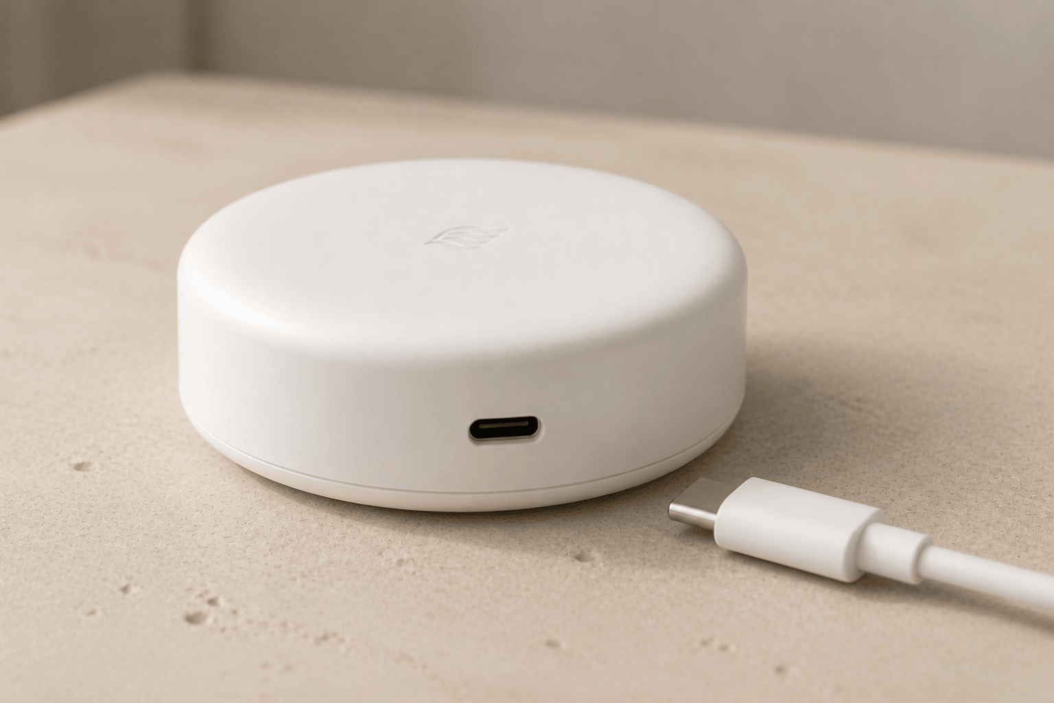 Close material view of the Air Hub and its USB-C connection